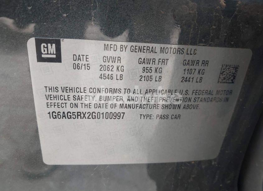 Photo 9 of 2016 Cadillac Ats STANDARD (VIN 1G6AG5RX2G0100997)