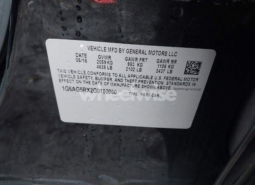 Photo 9 of 2016 Cadillac Ats STANDARD (VIN 1G6AG5RX2G0180060)