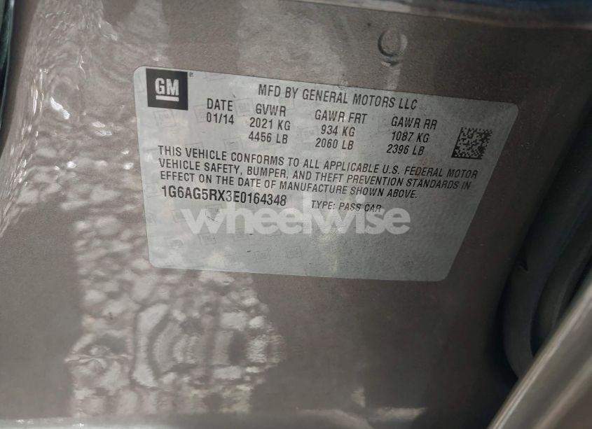 Photo 9 of 2014 Cadillac Ats STANDARD (VIN 1G6AG5RX3E0164348)