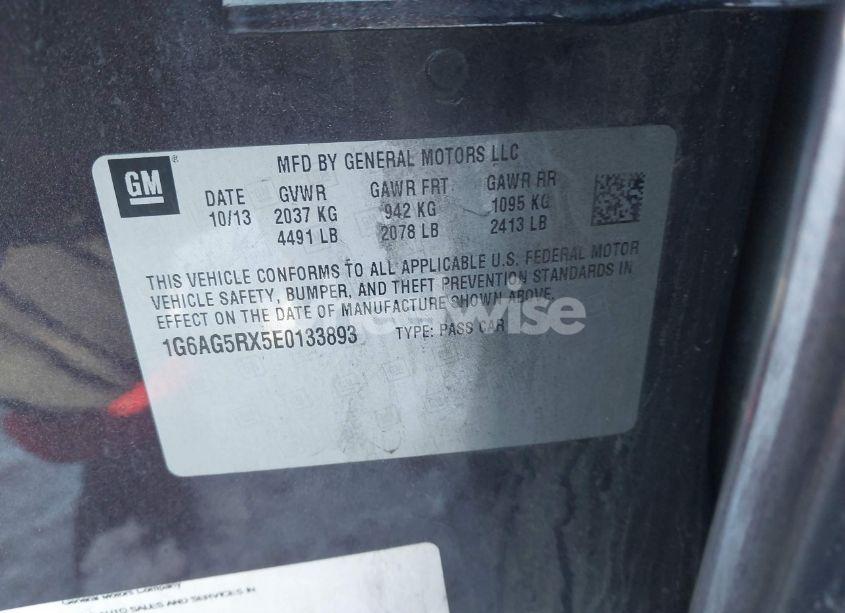 Photo 9 of 2014 Cadillac Ats STANDARD (VIN 1G6AG5RX5E0133893)