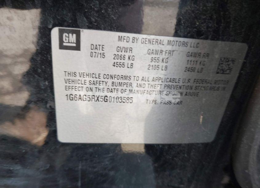 Photo 9 of 2016 Cadillac Ats STANDARD (VIN 1G6AG5RX5G0103585)