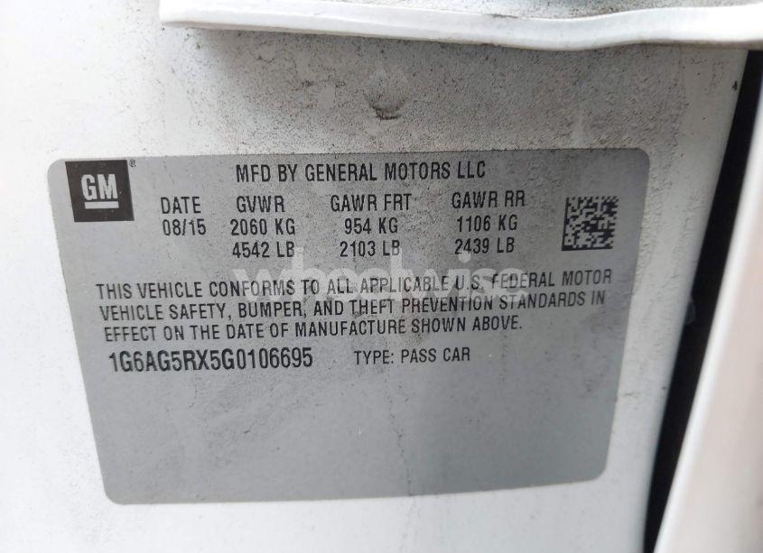 Photo 9 of 2016 Cadillac Ats STANDARD (VIN 1G6AG5RX5G0106695)