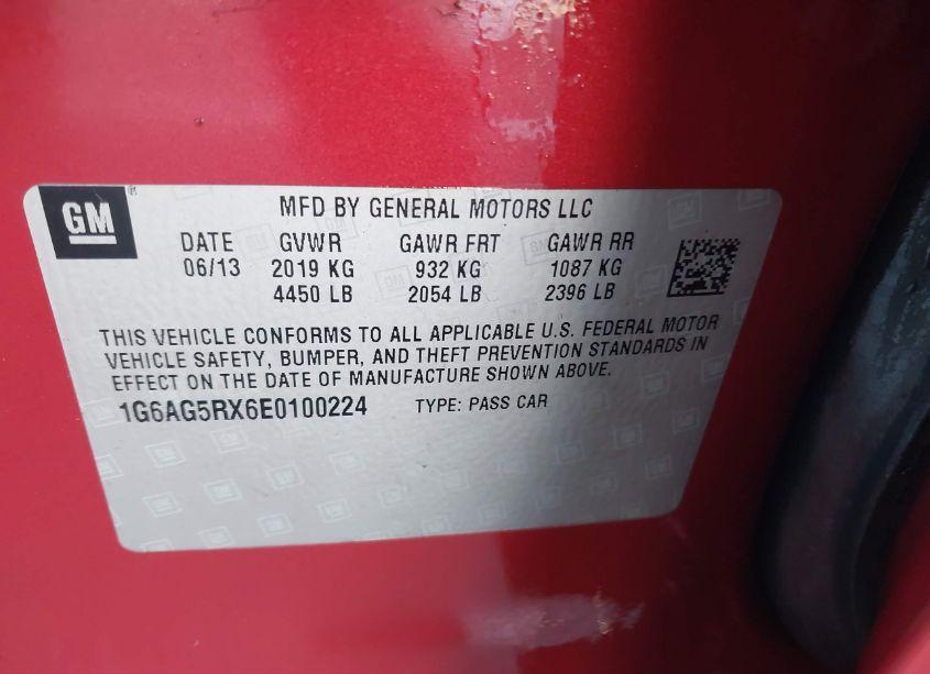 Photo 9 of 2014 Cadillac Ats STANDARD (VIN 1G6AG5RX6E0100224)