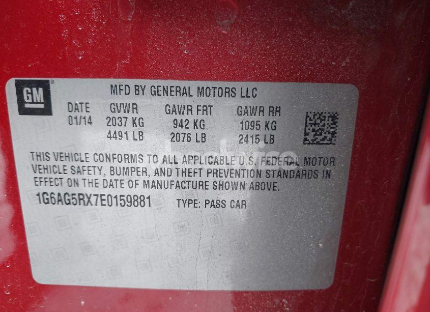 Photo 9 of 2014 Cadillac Ats STANDARD (VIN 1G6AG5RX7E0159881)