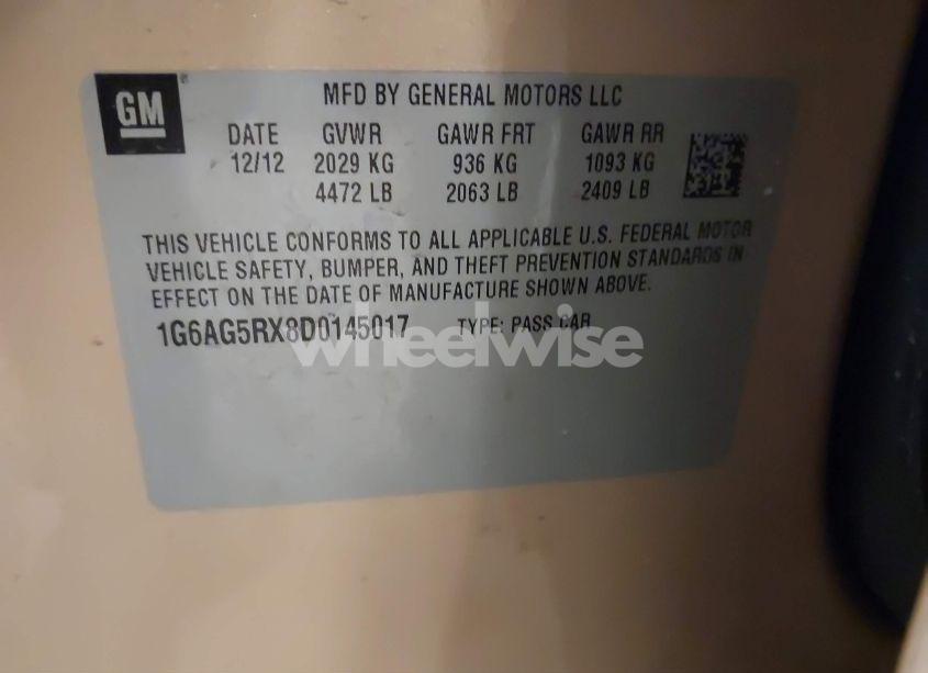 Photo 9 of 2013 Cadillac Ats STANDARD (VIN 1G6AG5RX8D0145017)