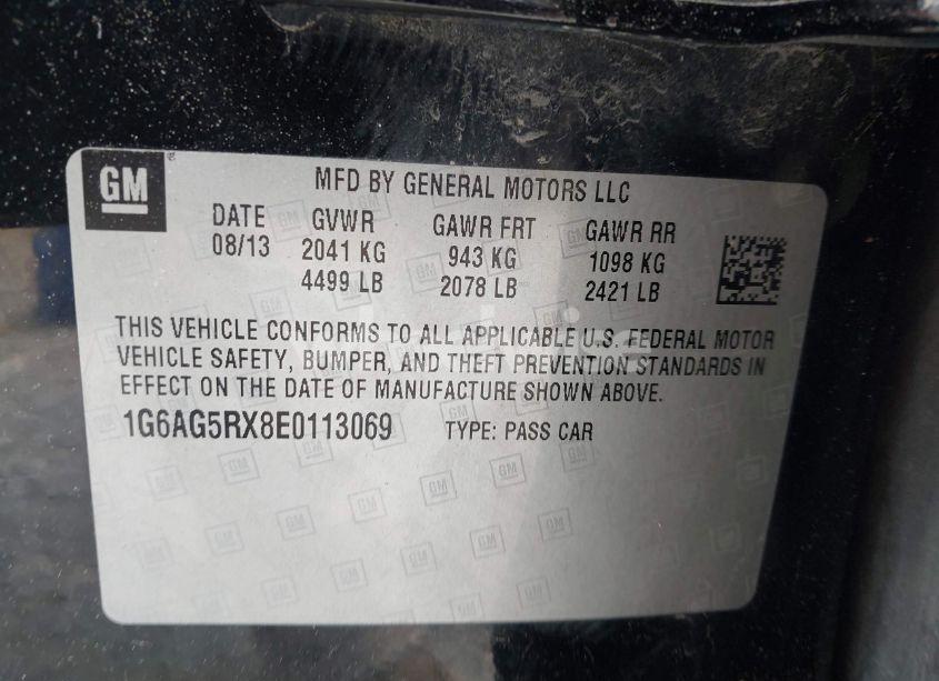 Photo 9 of 2014 Cadillac Ats STANDARD (VIN 1G6AG5RX8E0113069)