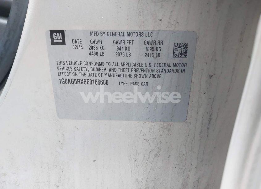 Photo 9 of 2014 Cadillac Ats STANDARD (VIN 1G6AG5RX8E0166600)