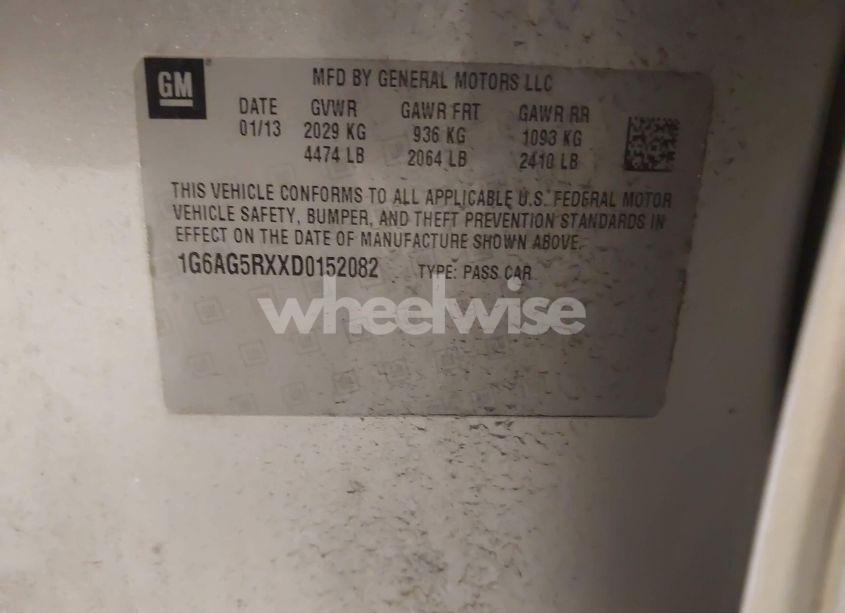 Photo 9 of 2013 Cadillac Ats STANDARD (VIN 1G6AG5RXXD0152082)