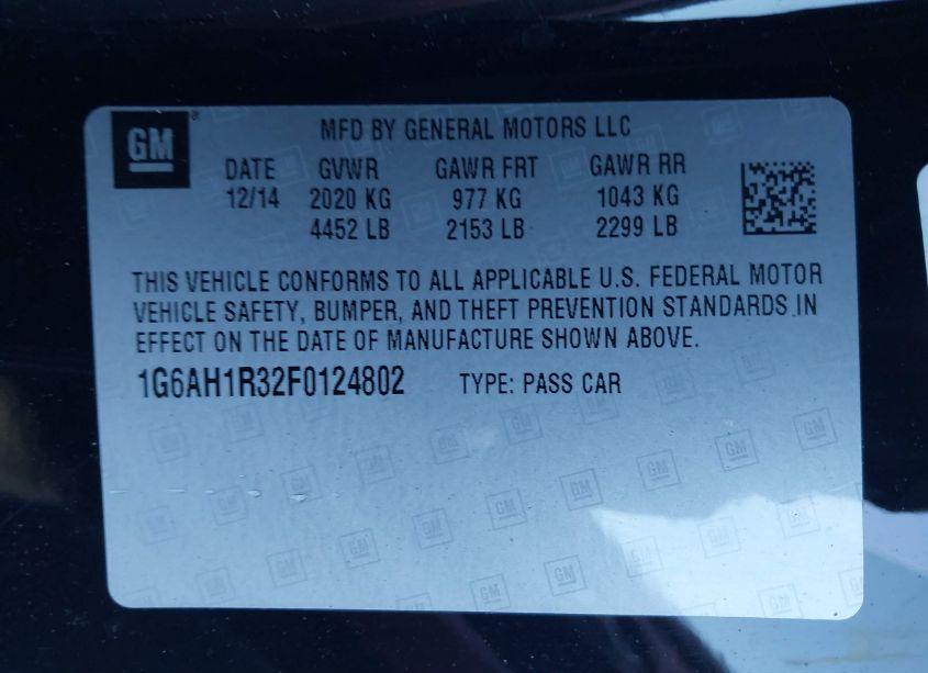 Photo 9 of 2015 Cadillac Ats LUXURY (VIN 1G6AH1R32F0124802)