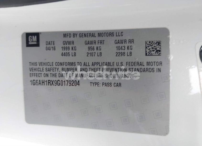 Photo 9 of 2016 Cadillac Ats LUXURY COLLECTION (VIN 1G6AH1RX9G0179204)