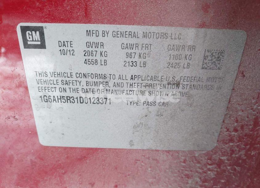 Photo 9 of 2013 Cadillac Ats LUXURY (VIN 1G6AH5R31D0123371)