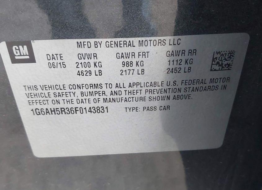 Photo 9 of 2015 Cadillac Ats LUXURY (VIN 1G6AH5R36F0143831)