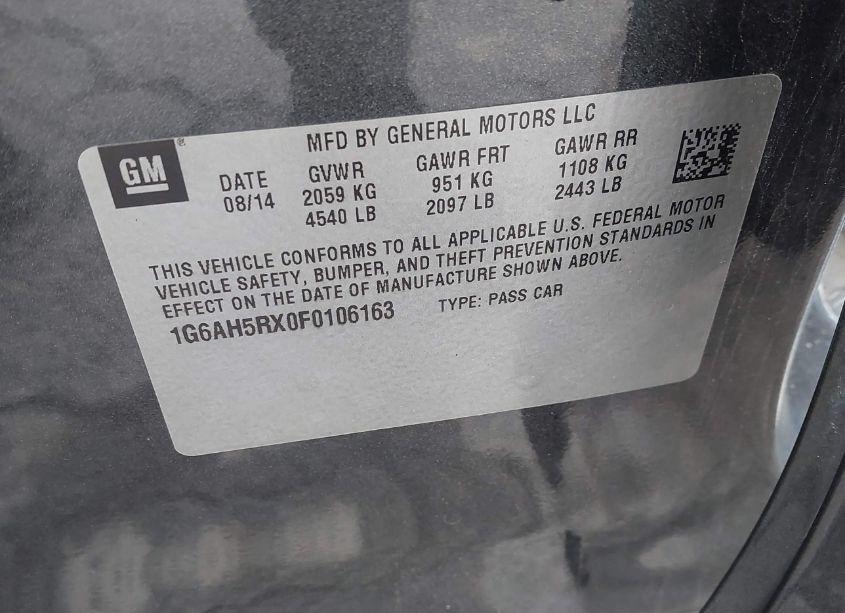 Photo 9 of 2015 Cadillac Ats LUXURY (VIN 1G6AH5RX0F0106163)