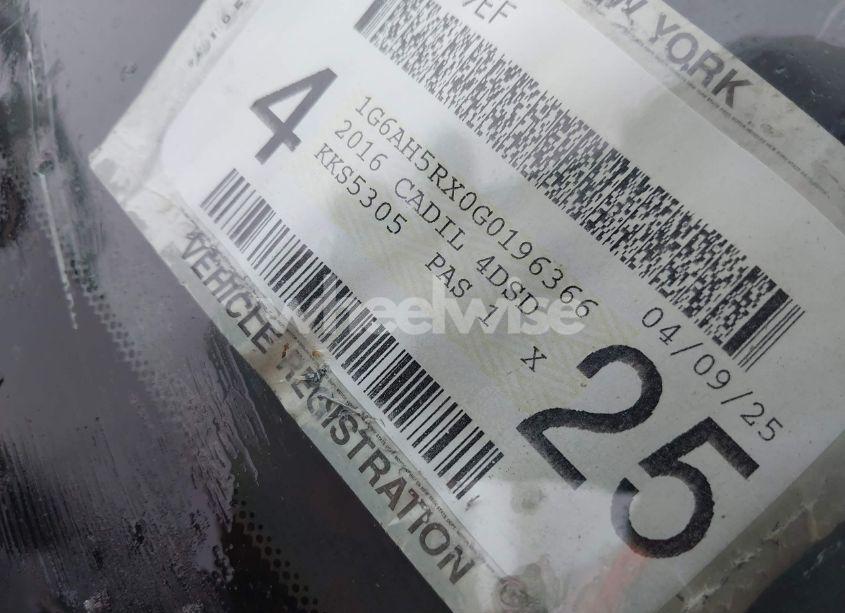 Photo 9 of 2016 Cadillac Ats LUXURY COLLECTION (VIN 1G6AH5RX0G0196366)