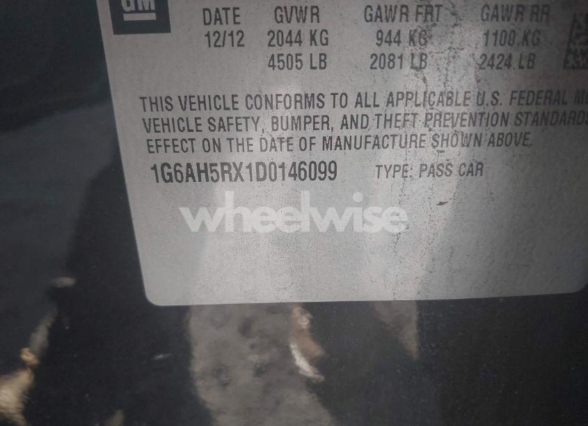 Photo 9 of 2013 Cadillac Ats LUXURY (VIN 1G6AH5RX1D0146099)