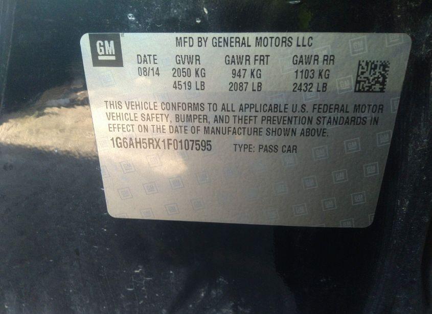 Photo 9 of 2015 Cadillac Ats LUXURY (VIN 1G6AH5RX1F0107595)