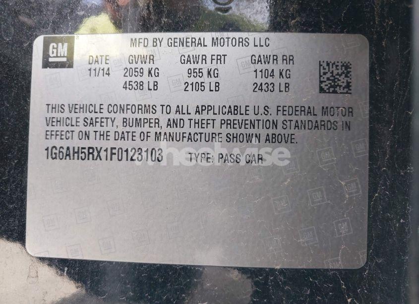 Photo 9 of 2015 Cadillac Ats LUXURY (VIN 1G6AH5RX1F0123103)