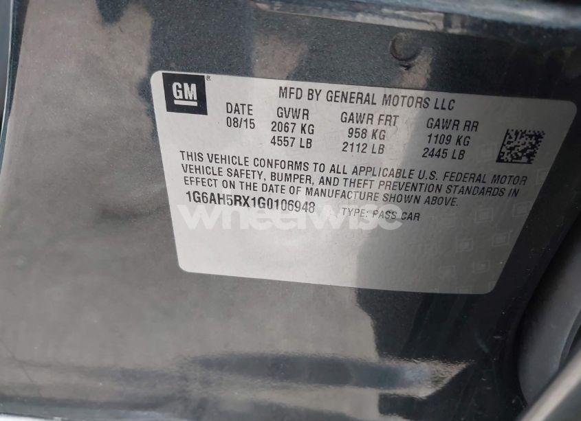 Photo 9 of 2016 Cadillac Ats LUXURY COLLECTION (VIN 1G6AH5RX1G0106948)