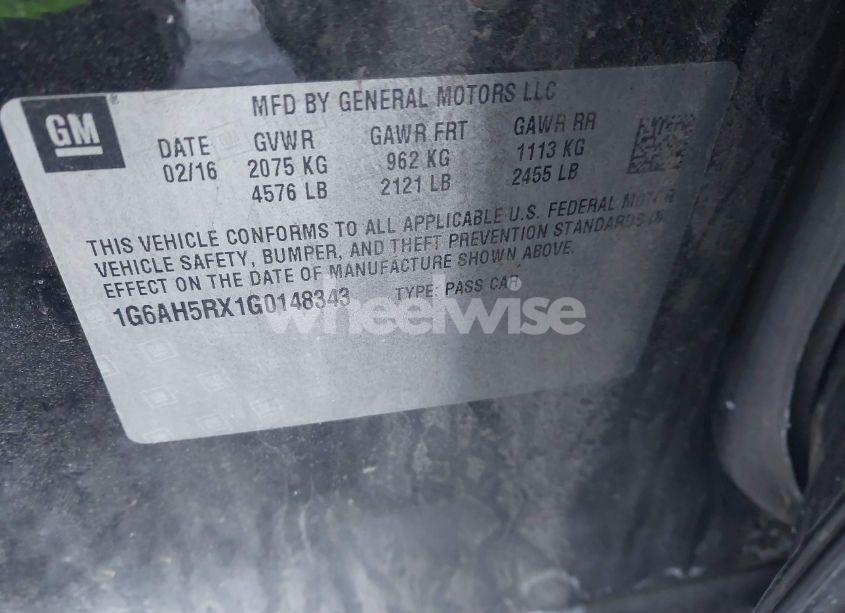 Photo 9 of 2016 Cadillac Ats LUXURY COLLECTION (VIN 1G6AH5RX1G0148343)