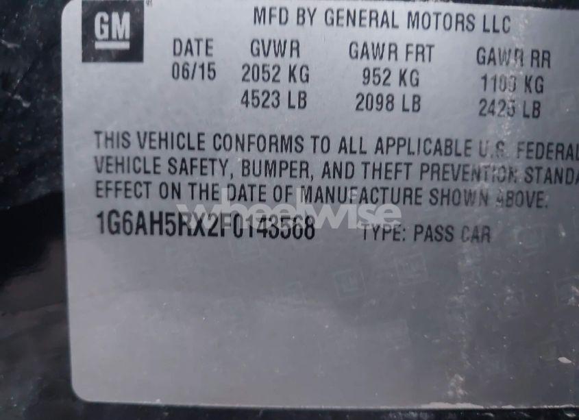 Photo 9 of 2015 Cadillac Ats LUXURY (VIN 1G6AH5RX2F0143568)