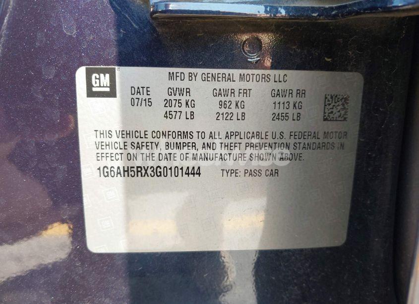 Photo 9 of 2016 Cadillac Ats LUXURY COLLECTION (VIN 1G6AH5RX3G0101444)