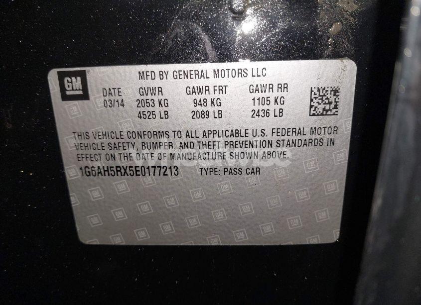 Photo 9 of 2014 Cadillac Ats LUXURY (VIN 1G6AH5RX5E0177213)