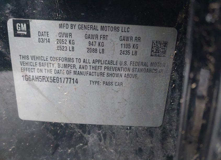 Photo 9 of 2014 Cadillac Ats LUXURY (VIN 1G6AH5RX5E0177714)