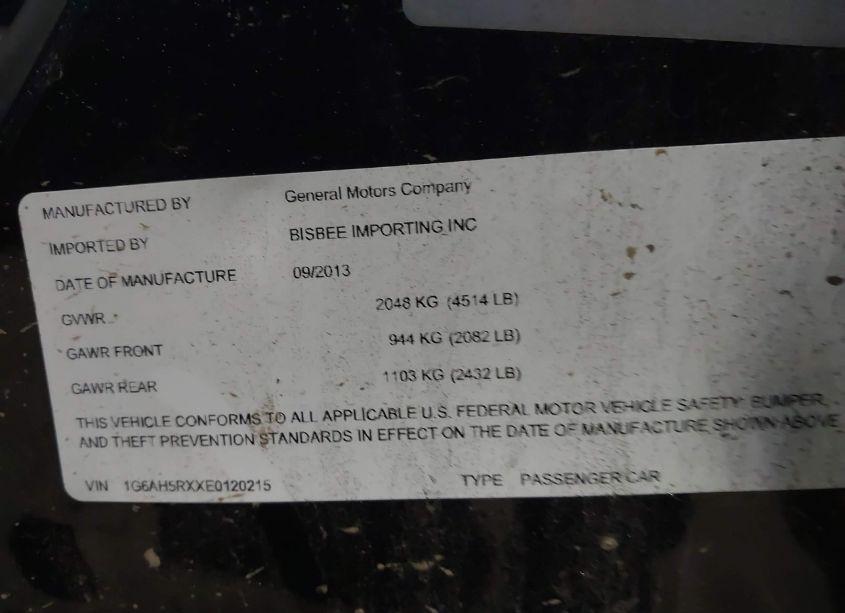 Photo 9 of 2014 Cadillac Ats LUXURY (VIN 1G6AH5RXXE0120215)