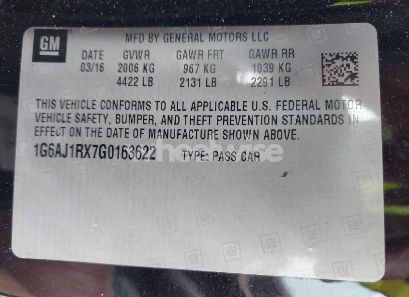 Photo 9 of 2016 Cadillac Ats PERFORMANCE COLLECTION (VIN 1G6AJ1RX7G0163622)