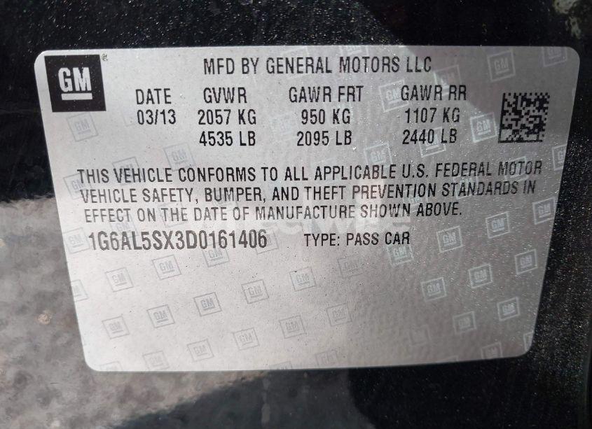 Photo 9 of 2013 Cadillac Ats PREMIUM (VIN 1G6AL5SX3D0161406)