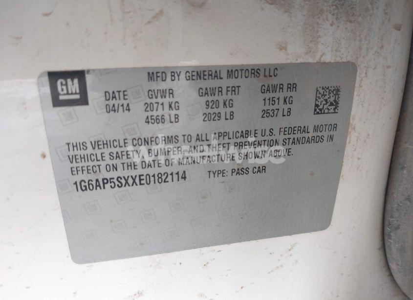 Photo 9 of 2014 Cadillac Cts STANDARD (VIN 1G6AP5SXXE0182114)