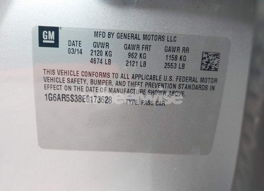 Photo 9 of 2014 Cadillac Cts LUXURY (VIN 1G6AR5S38E0173628)