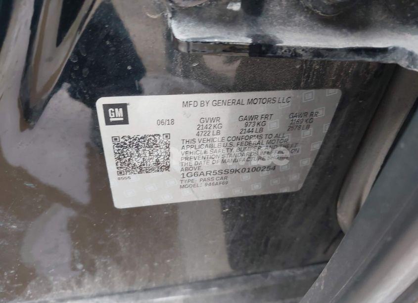 Photo 9 of 2019 Cadillac Cts LUXURY (VIN 1G6AR5SS9K0100254)