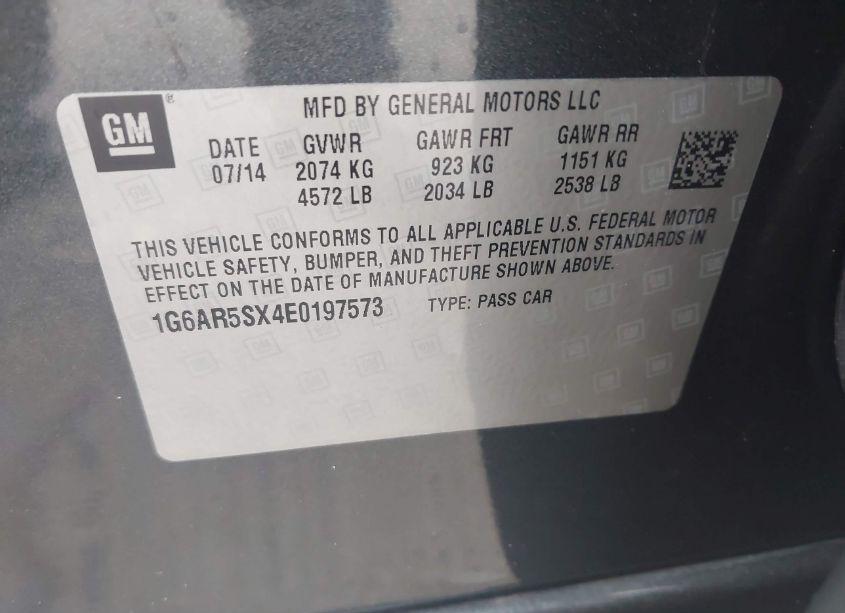 Photo 9 of 2014 Cadillac Cts LUXURY (VIN 1G6AR5SX4E0197573)