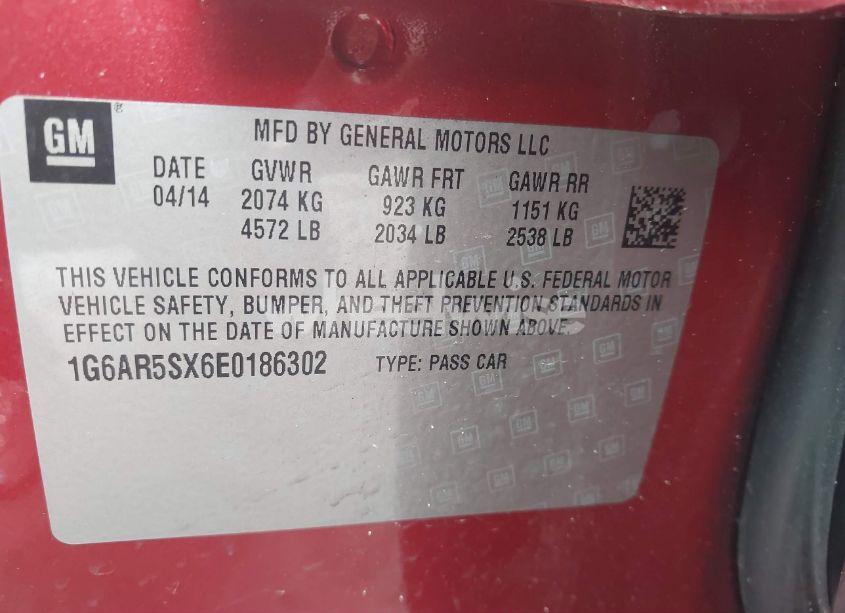 Photo 9 of 2014 Cadillac Cts LUXURY (VIN 1G6AR5SX6E0186302)