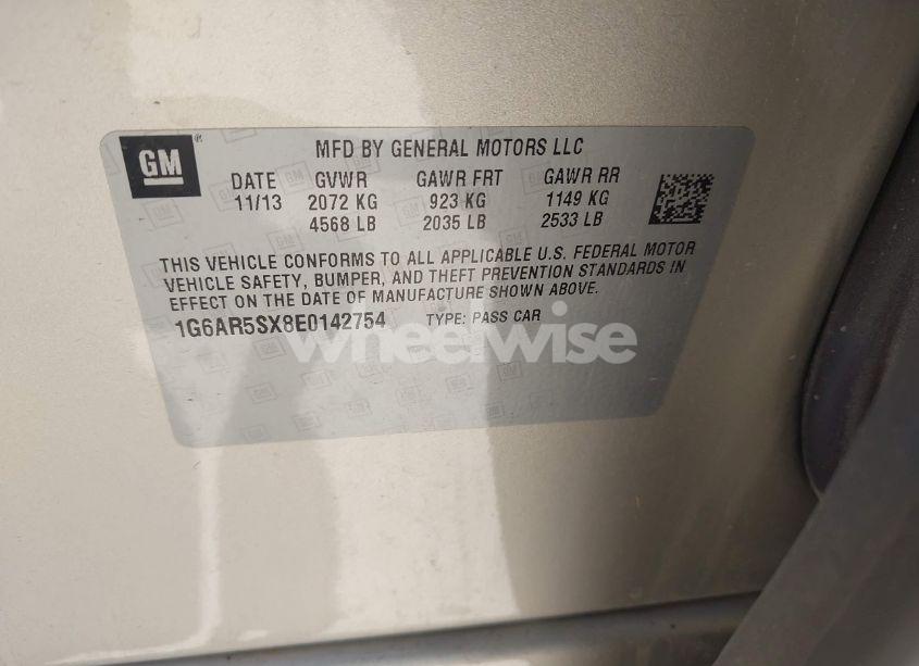 Photo 9 of 2014 Cadillac Cts LUXURY (VIN 1G6AR5SX8E0142754)