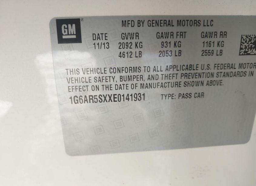 Photo 9 of 2014 Cadillac Cts LUXURY (VIN 1G6AR5SXXE0141931)