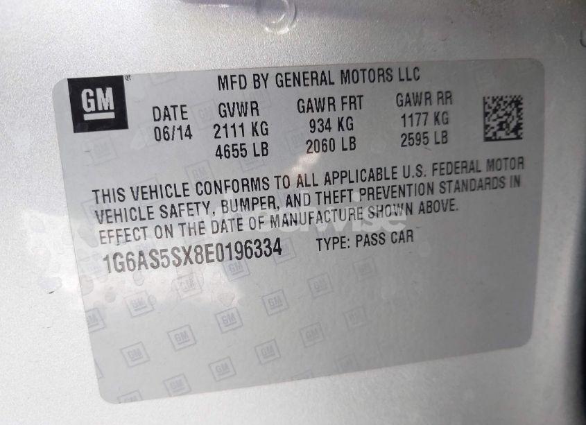 Photo 9 of 2014 Cadillac Cts PERFORMANCE (VIN 1G6AS5SX8E0196334)