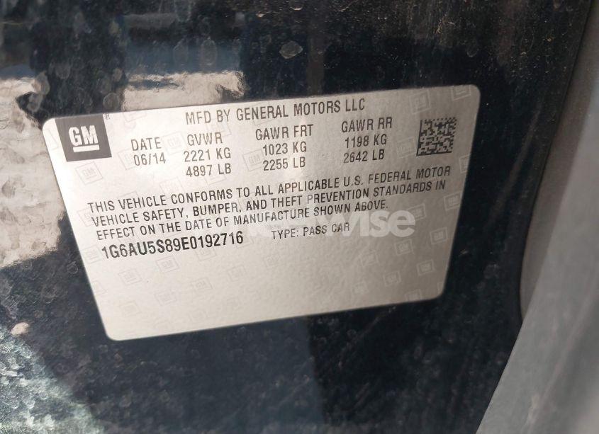 Photo 9 of 2014 Cadillac Cts VSPORT (VIN 1G6AU5S89E0192716)