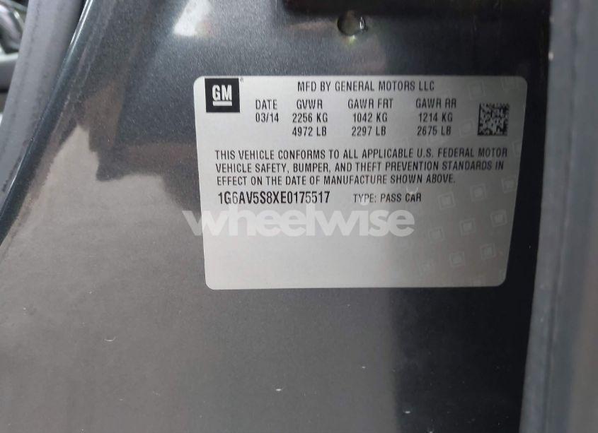 Photo 9 of 2014 Cadillac Cts VSPORT PREMIUM (VIN 1G6AV5S8XE0175517)