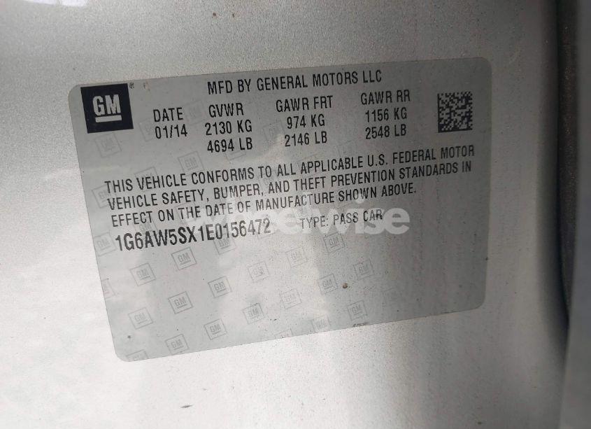 Photo 9 of 2014 Cadillac Cts STANDARD (VIN 1G6AW5SX1E0156472)