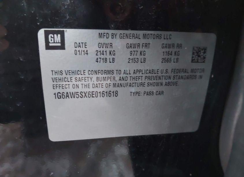 Photo 9 of 2014 Cadillac Cts STANDARD (VIN 1G6AW5SX6E0161618)