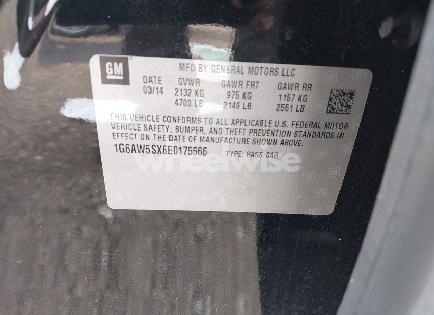 Photo 9 of 2014 Cadillac Cts STANDARD (VIN 1G6AW5SX6E0175566)