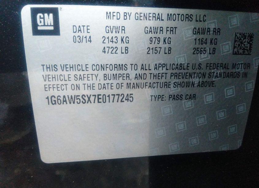 Photo 9 of 2014 Cadillac Cts STANDARD (VIN 1G6AW5SX7E0177245)