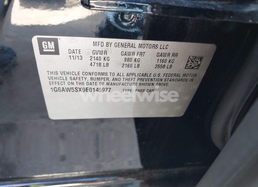 Photo 9 of 2014 Cadillac Cts STANDARD (VIN 1G6AW5SX9E0145977)