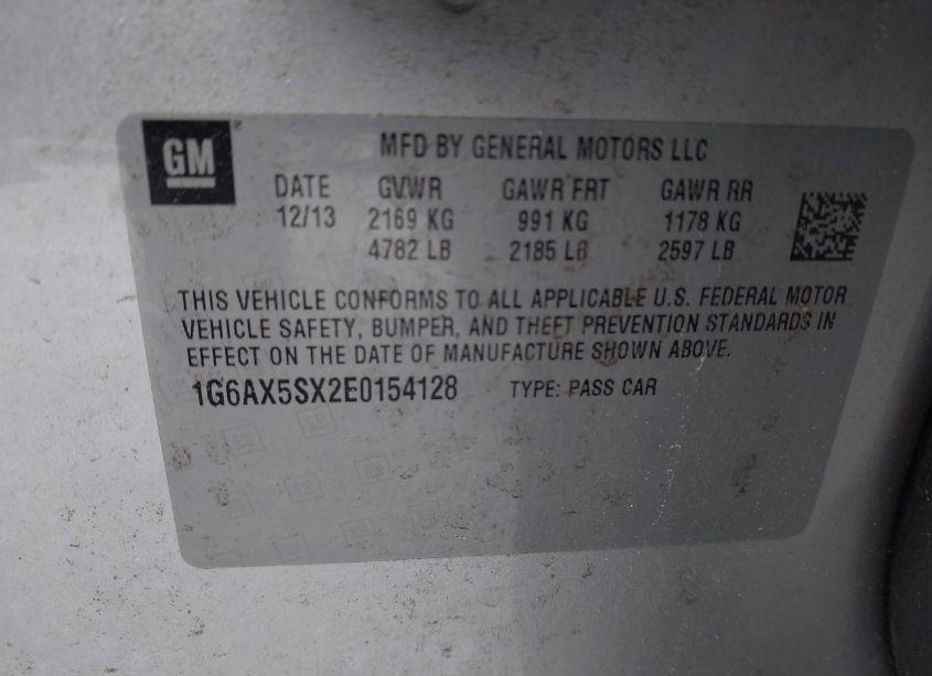 Photo 9 of 2014 Cadillac Cts LUXURY (VIN 1G6AX5SX2E0154128)