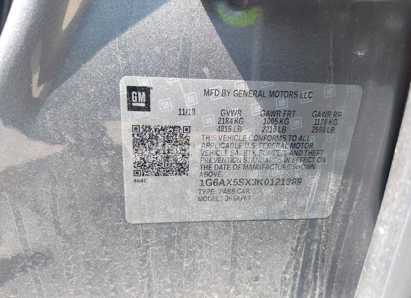 Photo 9 of 2019 Cadillac Cts LUXURY (VIN 1G6AX5SX3K0121389)