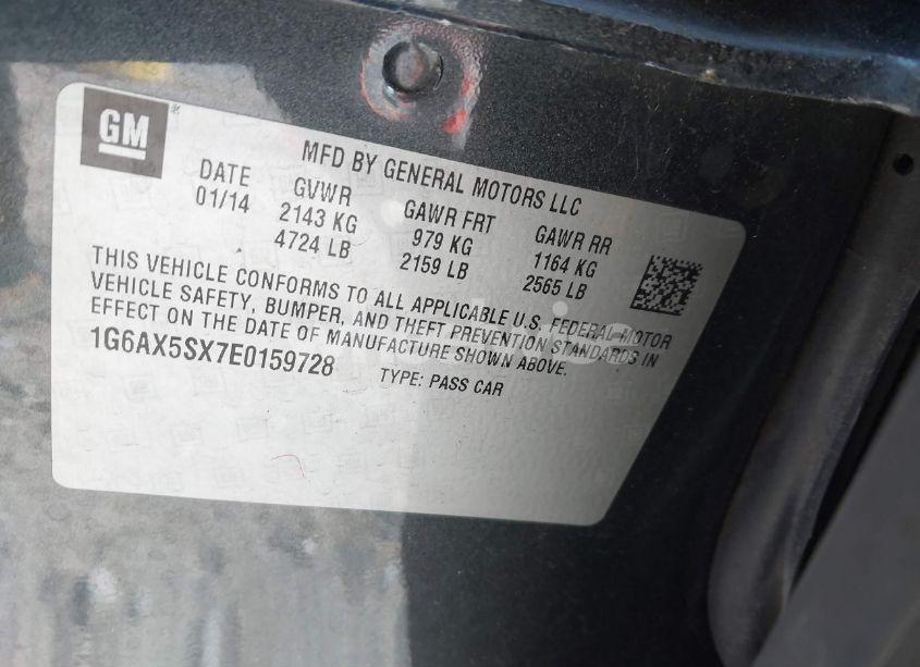 Photo 9 of 2014 Cadillac Cts LUXURY (VIN 1G6AX5SX7E0159728)