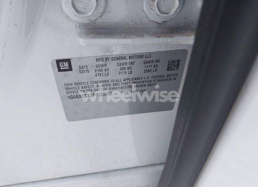 Photo 9 of 2015 Cadillac Cts LUXURY (VIN 1G6AX5SXXF0128555)