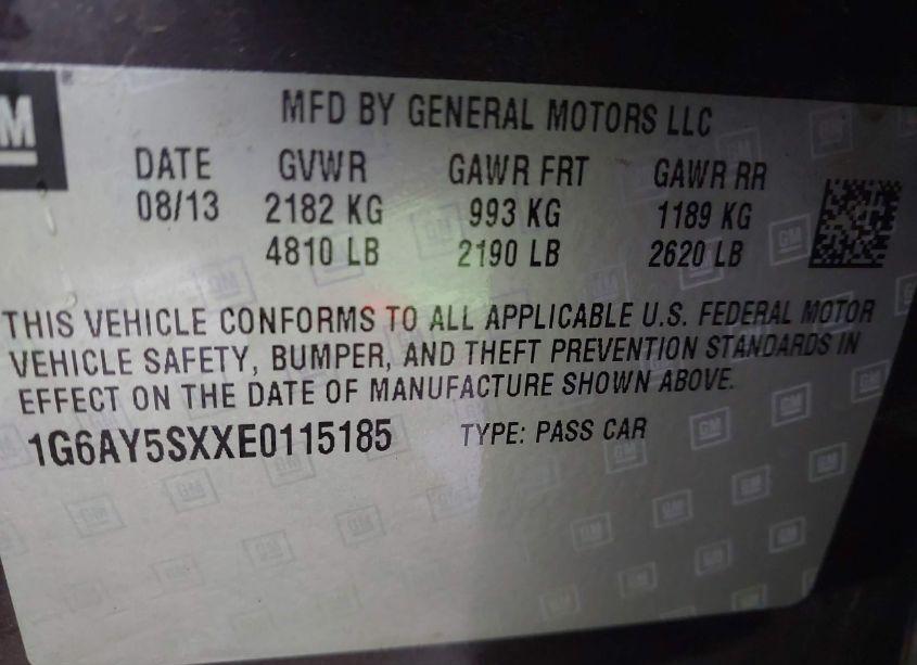 Photo 9 of 2014 Cadillac Cts PERFORMANCE (VIN 1G6AY5SXXE0115185)